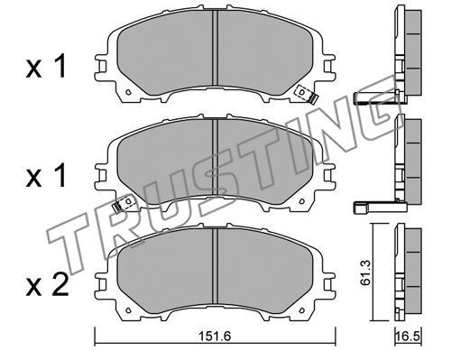 Brake Pad Set - Trusting 1082.0