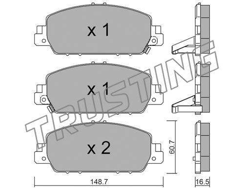 Brake Pad Set - Trusting 1083.0
