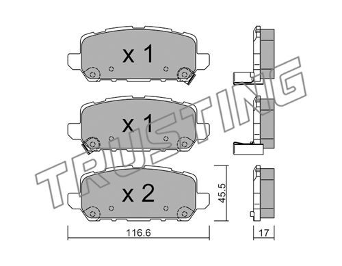 Brake Pad Set - Trusting 1084.0