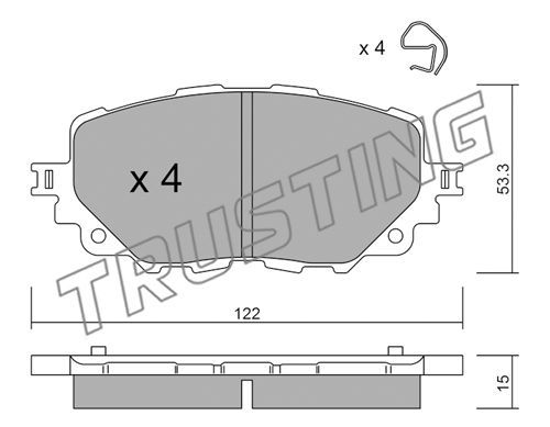 Brake Pad Set - Trusting 1086.0