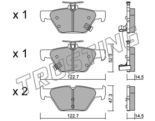 Brake Pad Set - Trusting 1087.0