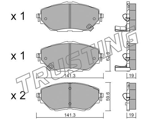 Brake Pad Set - Trusting 1088.0