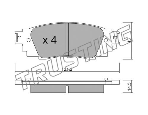 Brake Pad Set - Trusting 1089.0