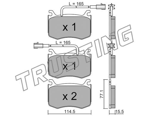 Brake Pad Set - Trusting 1099.0