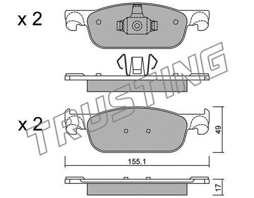 Brake Pad Set | перед | - Trusting 1109.0