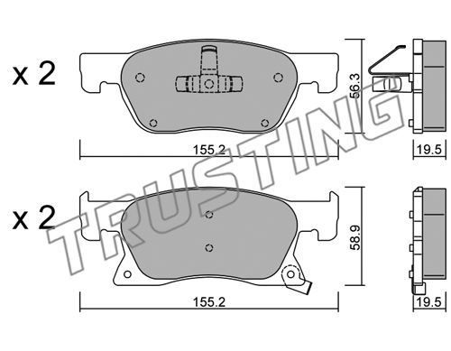 Brake Pad Set - Trusting 1114.0