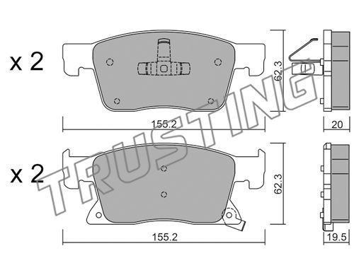 Brake Pad Set - Trusting 1115.0