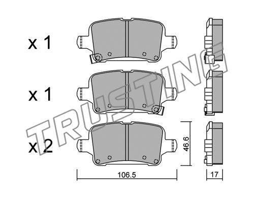Brake Pad Set - Trusting 1116.0