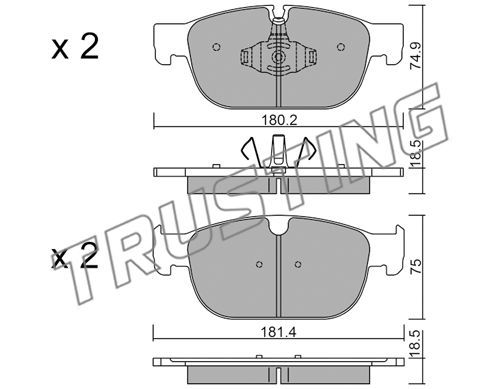 Brake Pad Set - Trusting 1120.0
