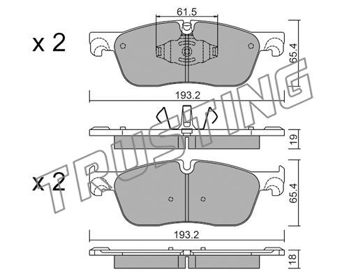 Brake Pad Set - Trusting 1123.0