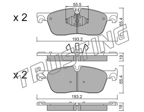 Brake Pad Set - Trusting 1123.1
