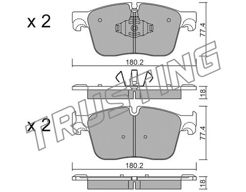 Brake Pad Set - Trusting 1124.0