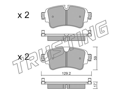 Brake Pad Set - Trusting 1129.0