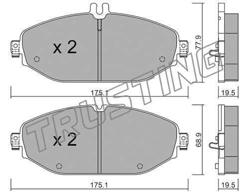 Brake Pad Set - Trusting 1132.0