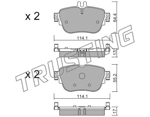Brake Pad Set | зад | - Trusting 1136.0