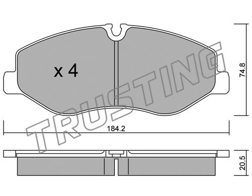 Brake Pad Set - Trusting 1139.0