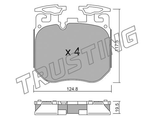 Brake Pad Set - Trusting 1147.0