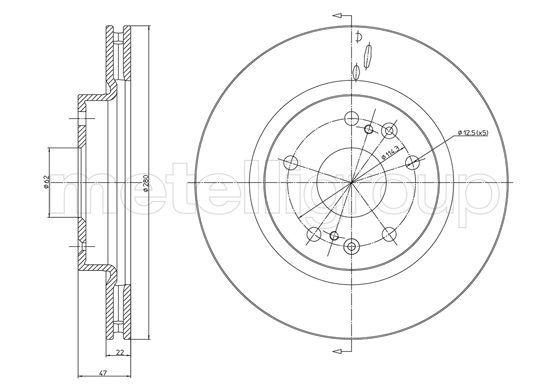 Brake Disc - Trusting DF1712
