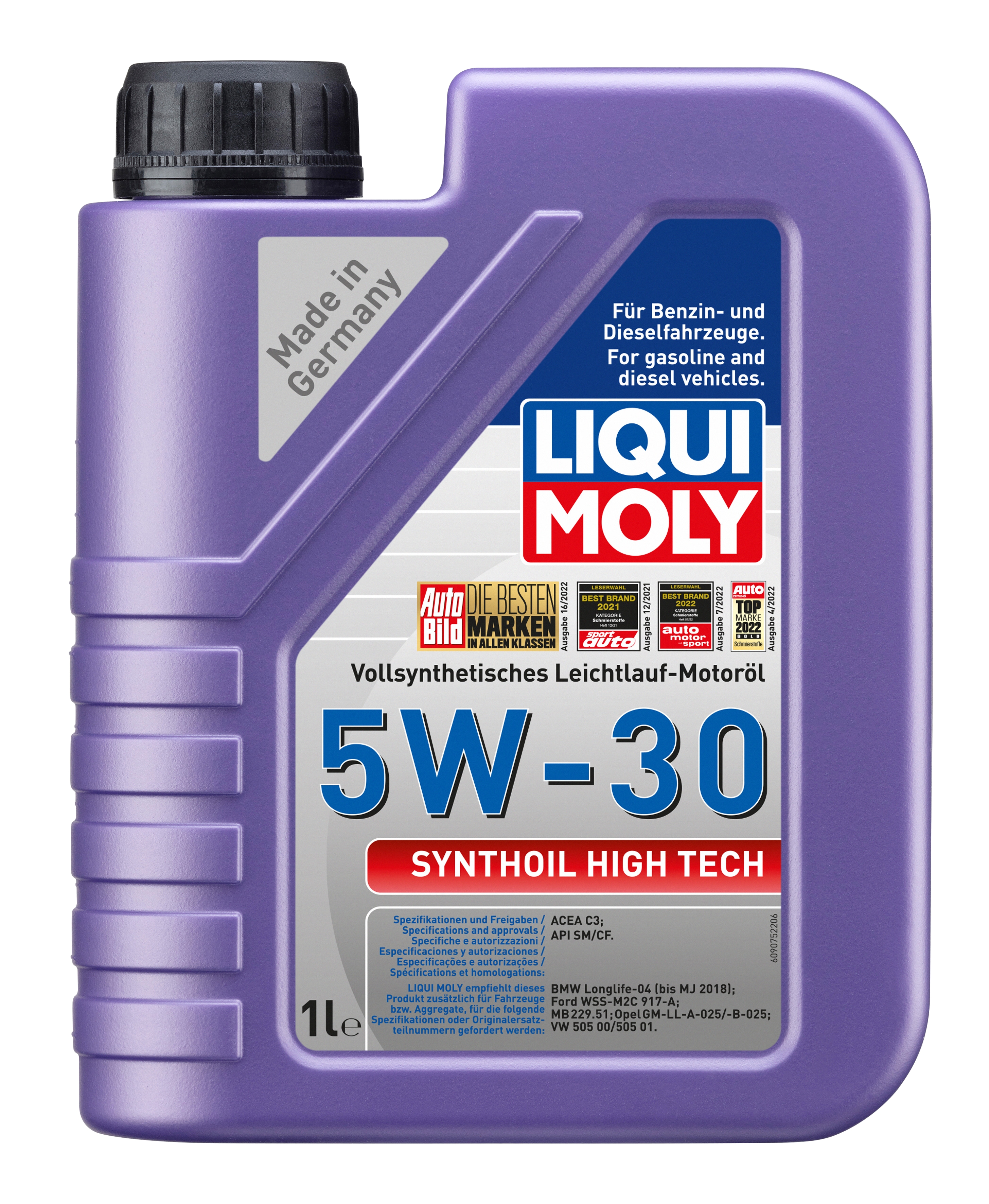 5w-30 Synthoil High Tech, API sm/cf, 1л (синт.мотор.масло) - Liqui Moly 20957