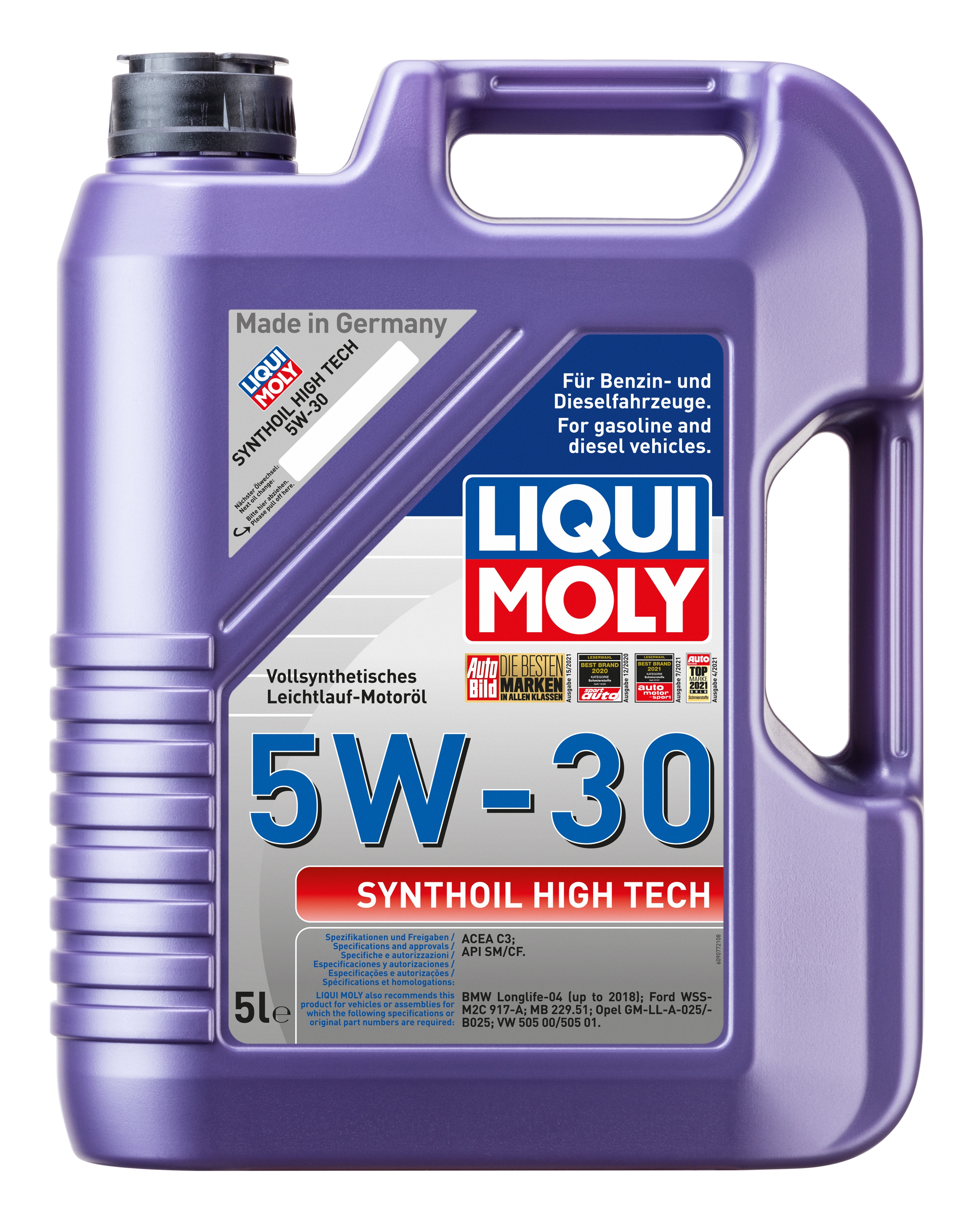 5w-30 Synthoil High Tech, API sm/cf, 5л (синт.мотор.масло) - Liqui Moly 20959