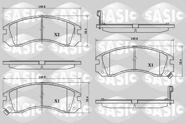 Brake Pad Set | перед | - Sasic 6210059