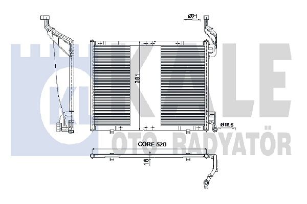 Condenser - Kale oto Radyator 350580