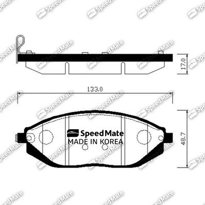Brake Pad Set | перед | - SpeedMate SM-BPG023