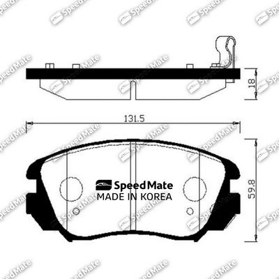 Brake Pad Set | перед | - SpeedMate SM-BPG024