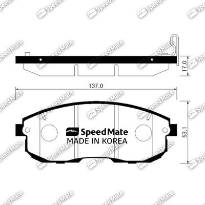 Brake Pad Set | перед | - SpeedMate SM-BPS006
