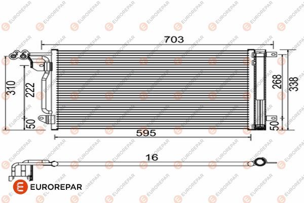 Радиатор кондиционера - EUROREPAR 1618099680