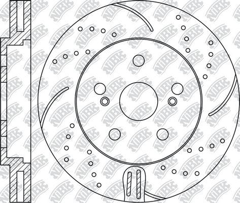 Диск тормозной перфорированный | перед | - NIBK RN1578DSET