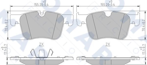 Brake Pad Set | перед | - FOMAR Friction FO 261481