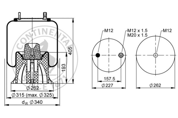 Air Gaiter - CONTITECH AIR SPRING 4159 N P09