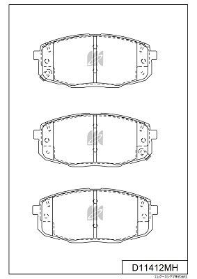 Brake Pad Set | перед | - Kashiyama D11412MH