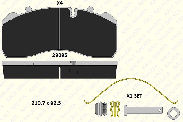 Brake Pad Set | перед | - Kale oto Radyator 29095 300 14