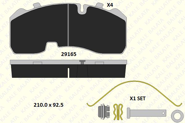 Brake Pad Set | зад | - Kale oto Radyator 29165 300 14