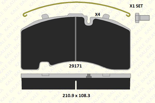 Brake Pad Set | зад | - Kale oto Radyator 29171 300 14
