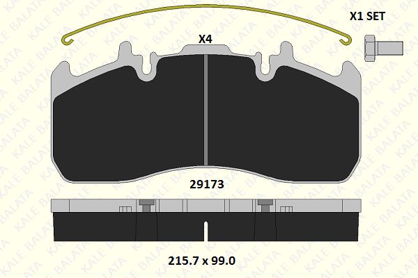Brake Pad Set | перед | - Kale oto Radyator 29173 292 14