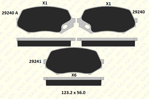 Brake Pad Set | перед | - Kale oto Radyator 29240 173 05