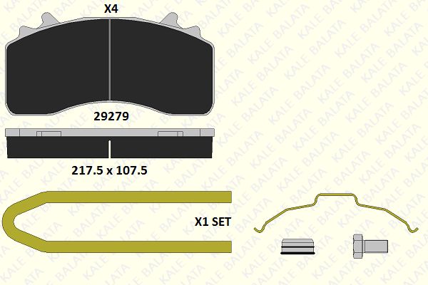 Brake Pad Set | перед | - Kale oto Radyator 29279 308 14