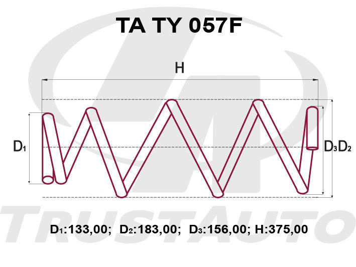 Пружина подвески усиленная rav4 aca3x - TRUSTAUTO TATY057F