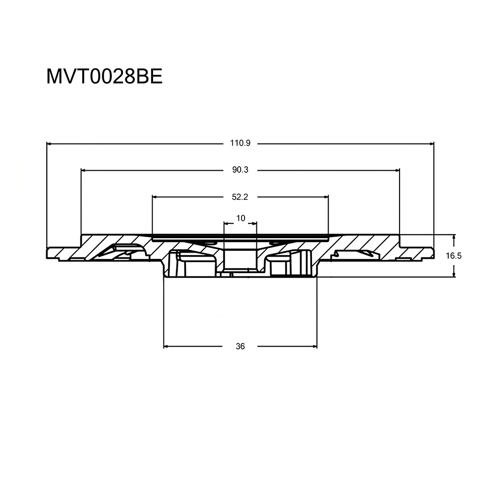 Задняя пластина турбокомпрессора - Krauf MVT0028BE