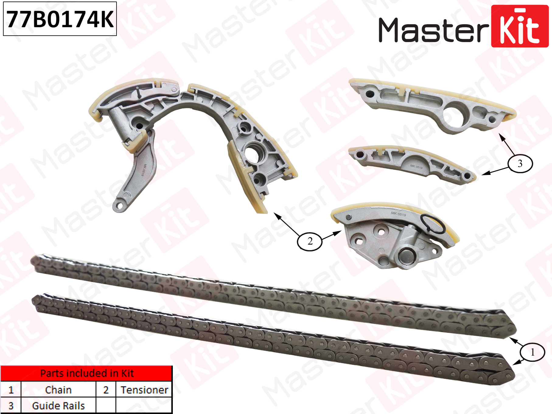 Комплект цепи ГРМ - Master KiT 77B0174K