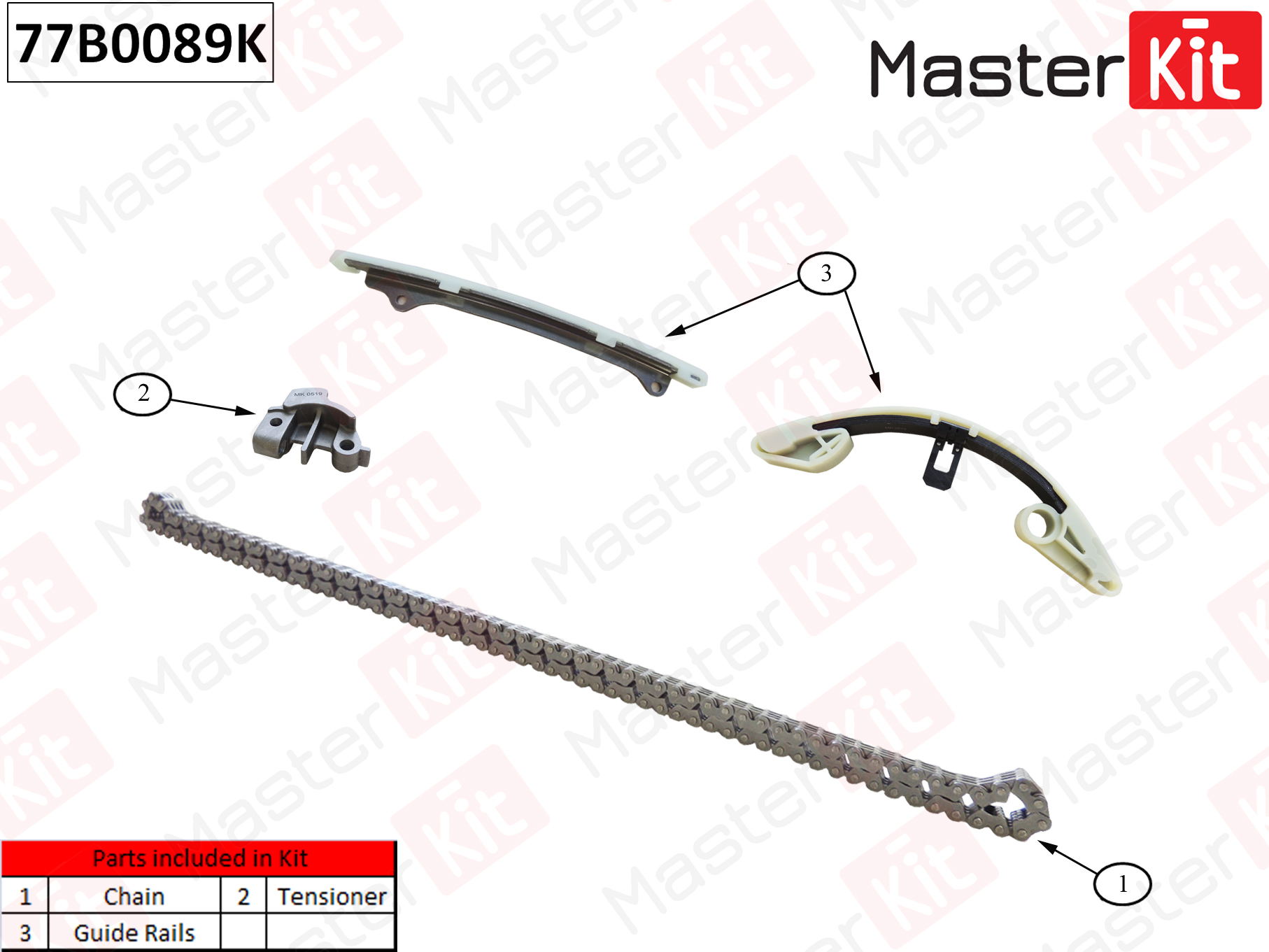 Комплект цепи ГРМ - Master KiT 77B0089K