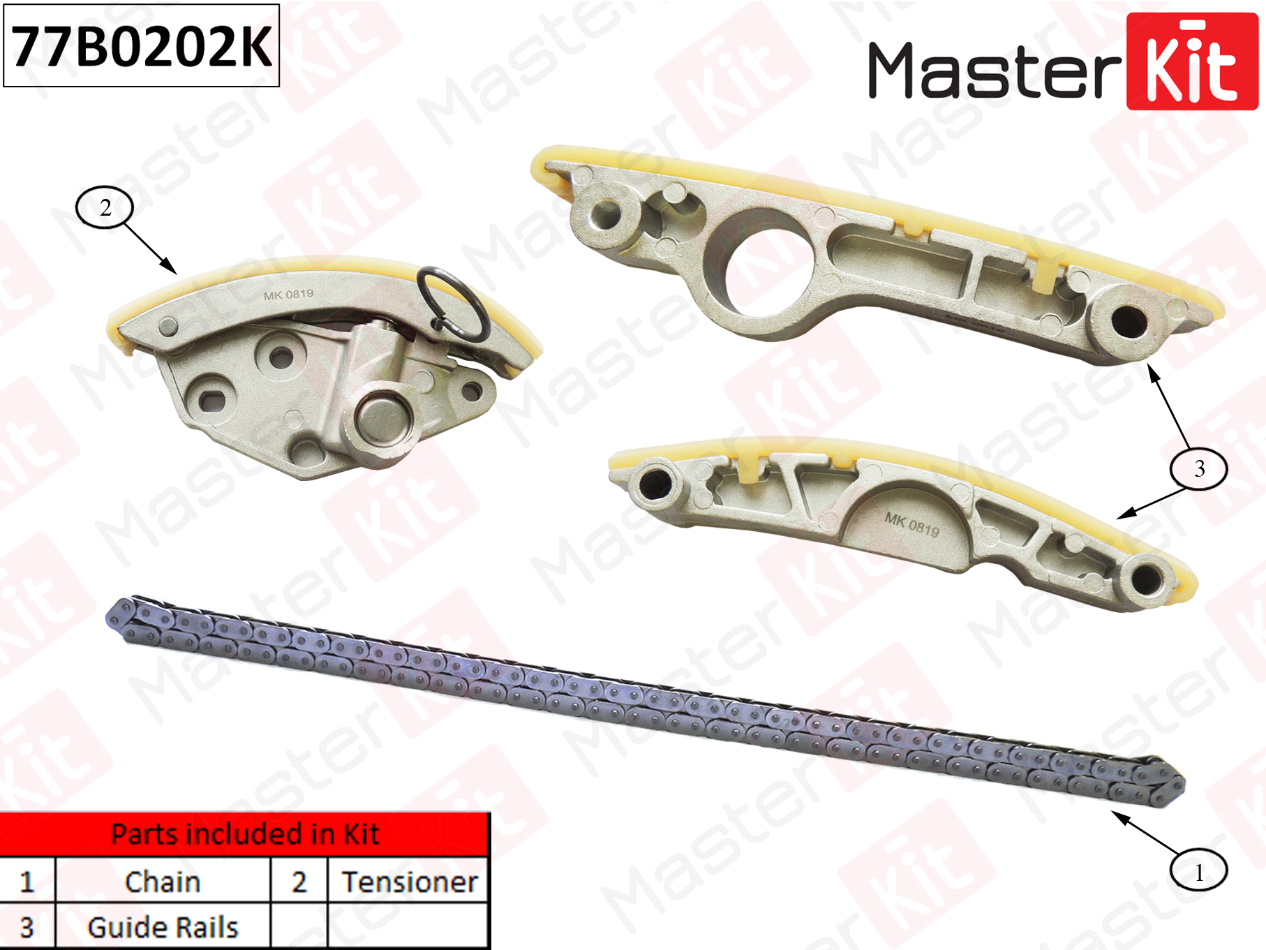 Комплект цепи ГРМ - Master KiT 77B0202K