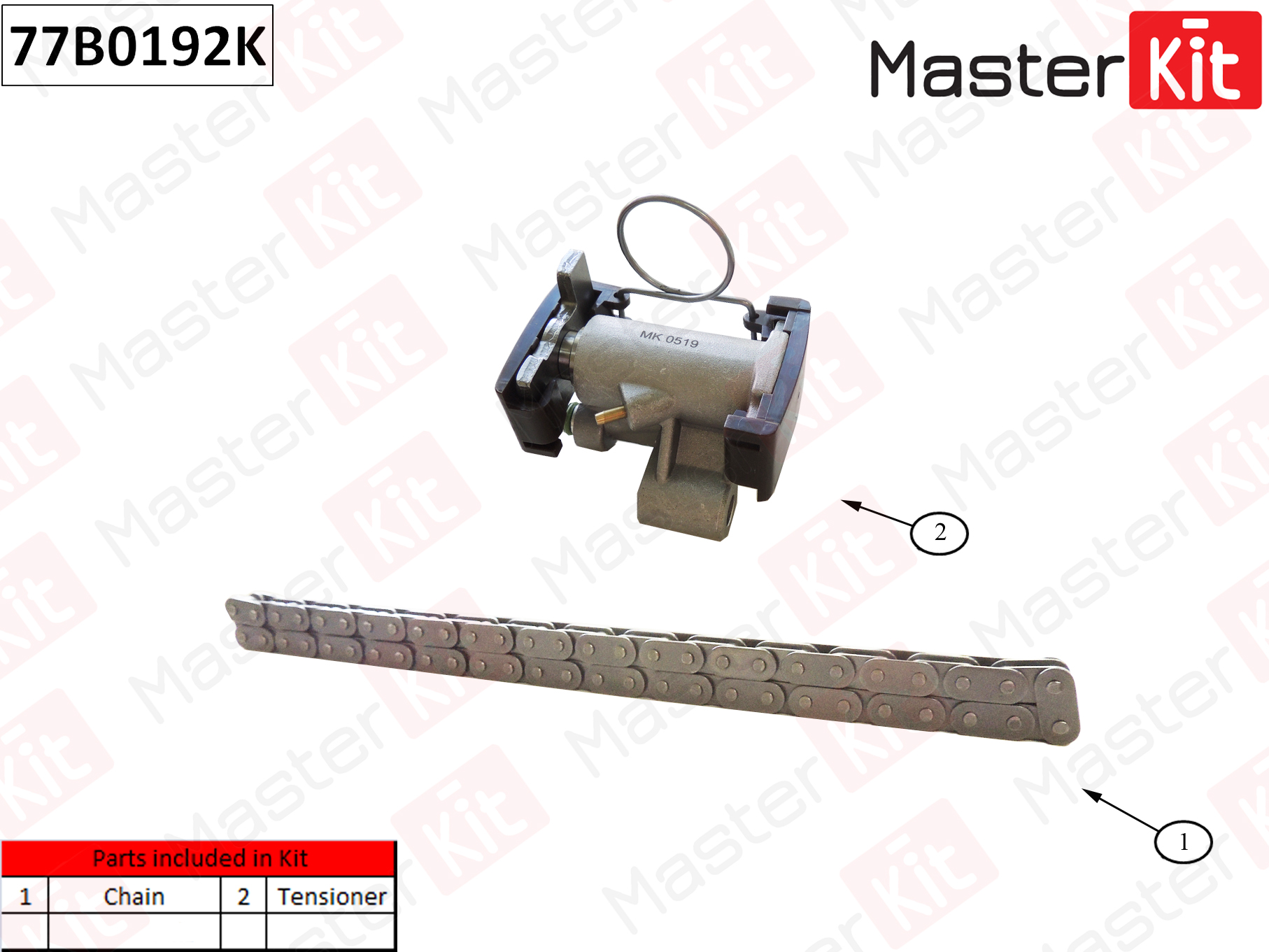Комплект цепи привода распределительного вала | лев | - Master KiT 77B0192K