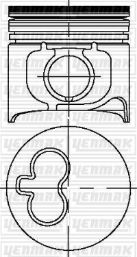93,00 mm Поршень с пальцем,с кольцами - YENMAK 31-03684-000