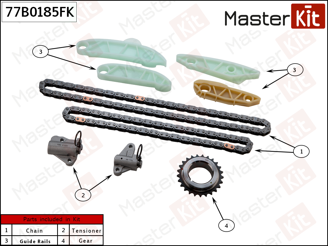 Комплект цепи ГРМ - Master KiT 77B0185FK