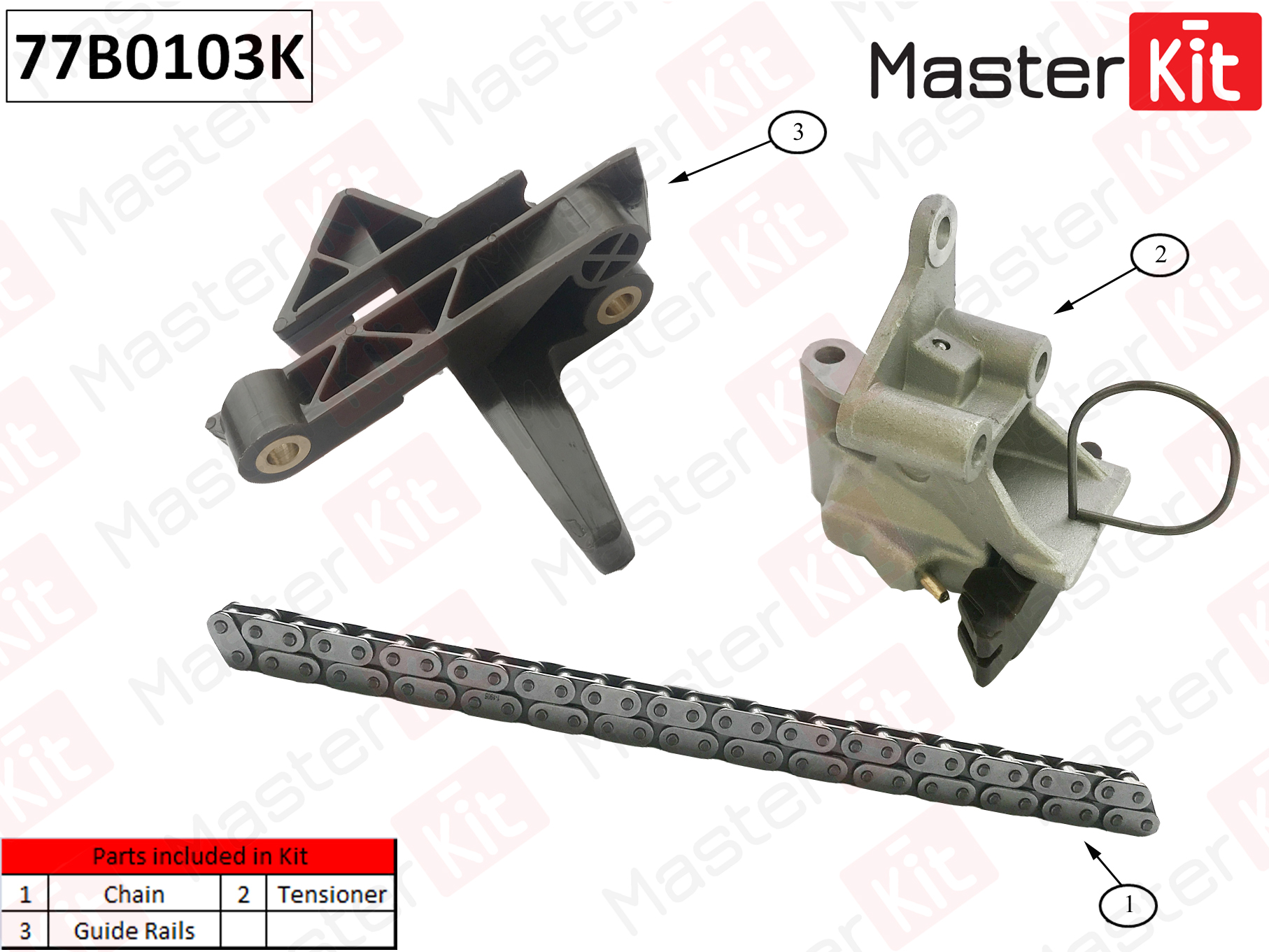 Комплект цепи привода распределительного вала - Master KiT 77B0103K