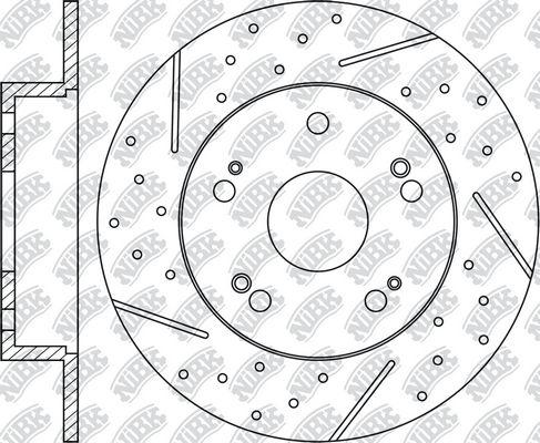 Диск тормозной перфорированный | зад | - NIBK RN1425DSET